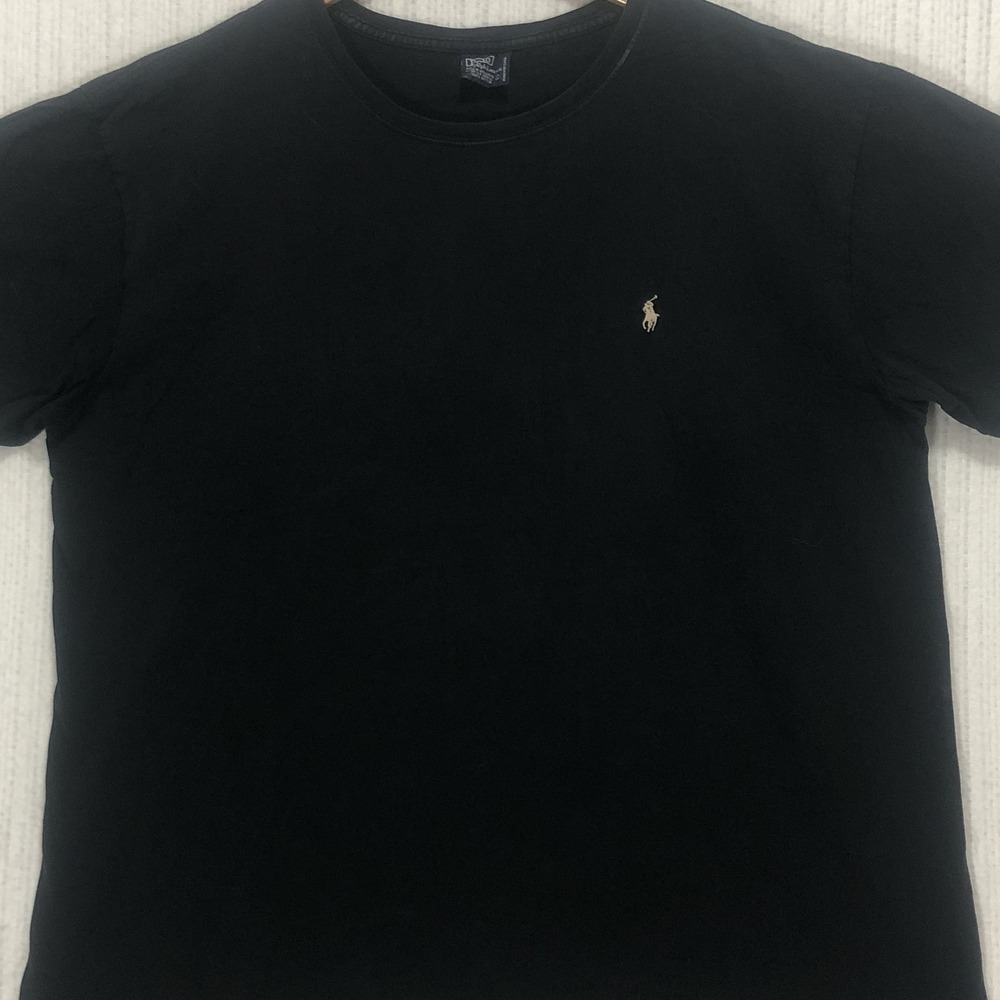 Polo Ralph Lauren Mens Black Cotton Short Sleeve Pony Logo T-Shirt Large